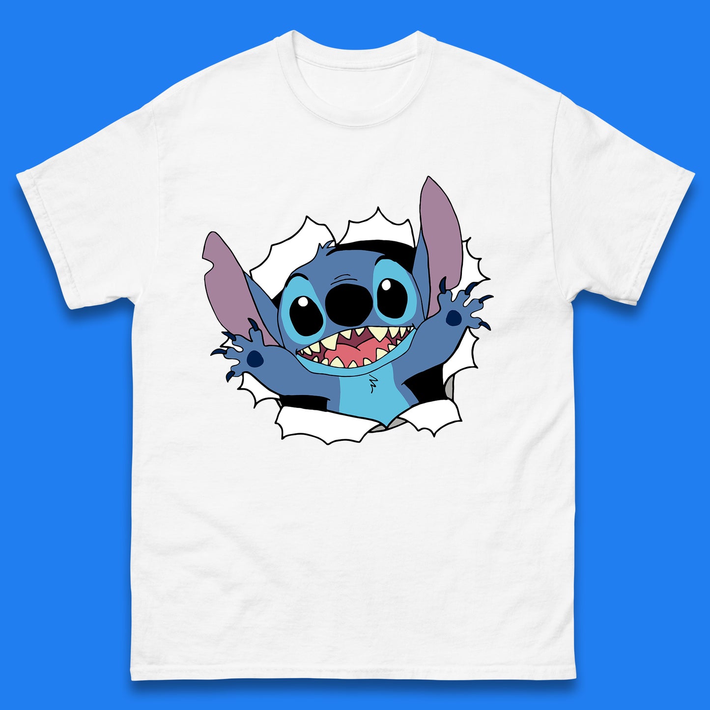 Disney Lilo And Stitch Hello Cartoon Character Ohana Stitch Lover Disneyland Vacation Trip Disney World Mens Tee Top