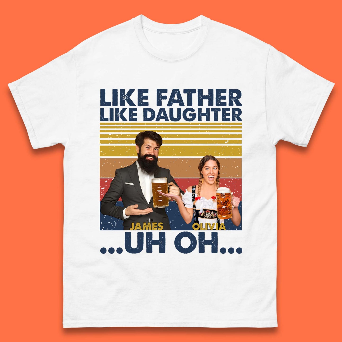 Personalised Like Father Like Daughter Mens T-Shirt