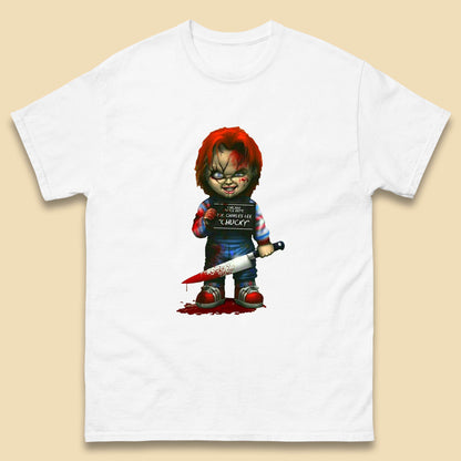 Chucky Mug Shot Chicago Police Dept Ray Charles Lee Chucky Halloween Horror Movie Mens Tee Top