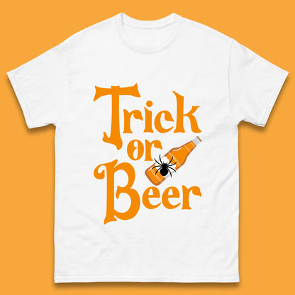 Trick Or Beer Halloween Drinking Beer Lover Drinker Halloween Party Mens Tee Top