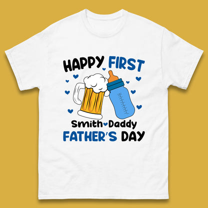 Personalised Happy First Father's Day Mens T-Shirt