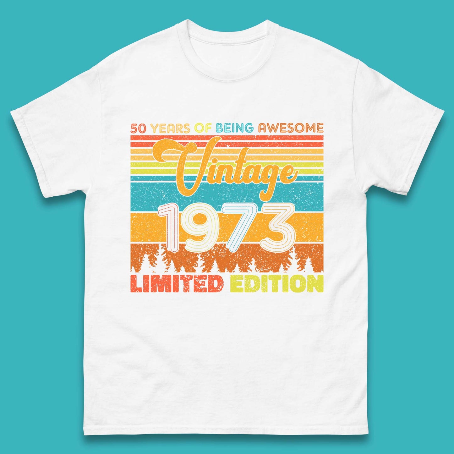 50 Years Of Being Awesome Vintage 1973 Limited Edition Mens T Shirt