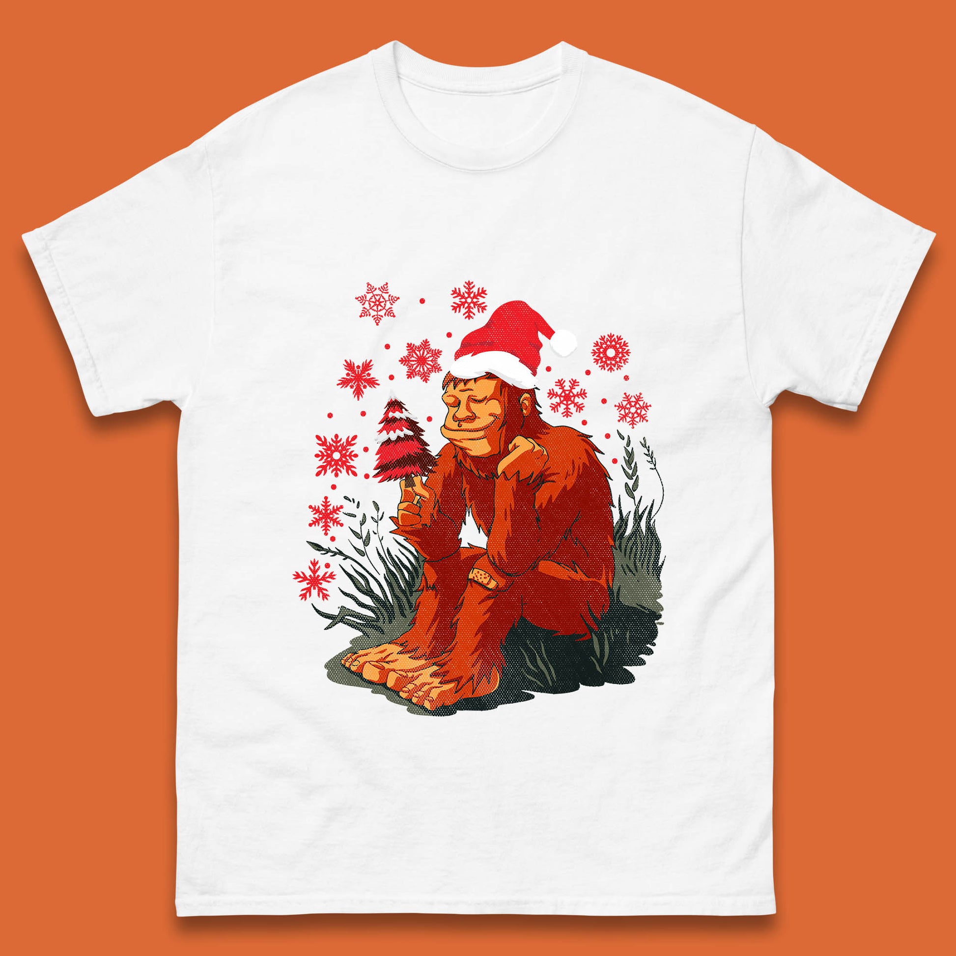 bigfoot christmas tree t shirt