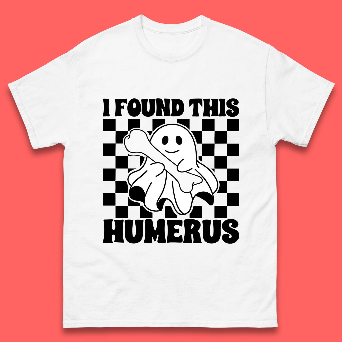 I Found This Humerus Halloween Bone Joke Funny Ghost Halloween Costume Mens Tee Top