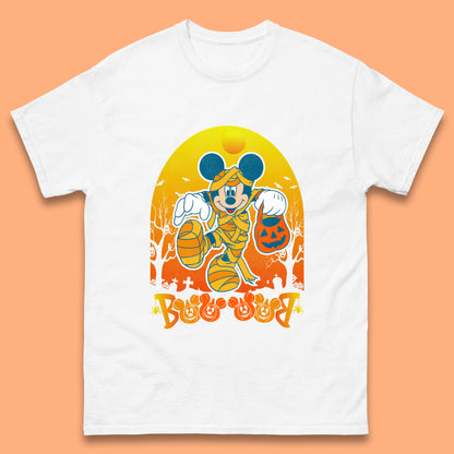 Disney Halloween Boo Mummy Mickey Mouse Horror Scary Disneyland Trip Mens Tee Top