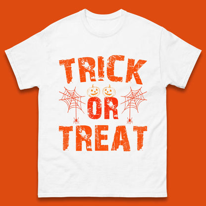 Trick Or Treat Happy Halloween Horror Scary Spooky Season Vibes Mens Tee Top