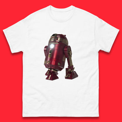 The Iron Man Spoof R2-D2 The Clone Wars Galaxy's Edge Trip R2D2 Ready To Rock Star Wars 46th Anniversary Mens Tee Top