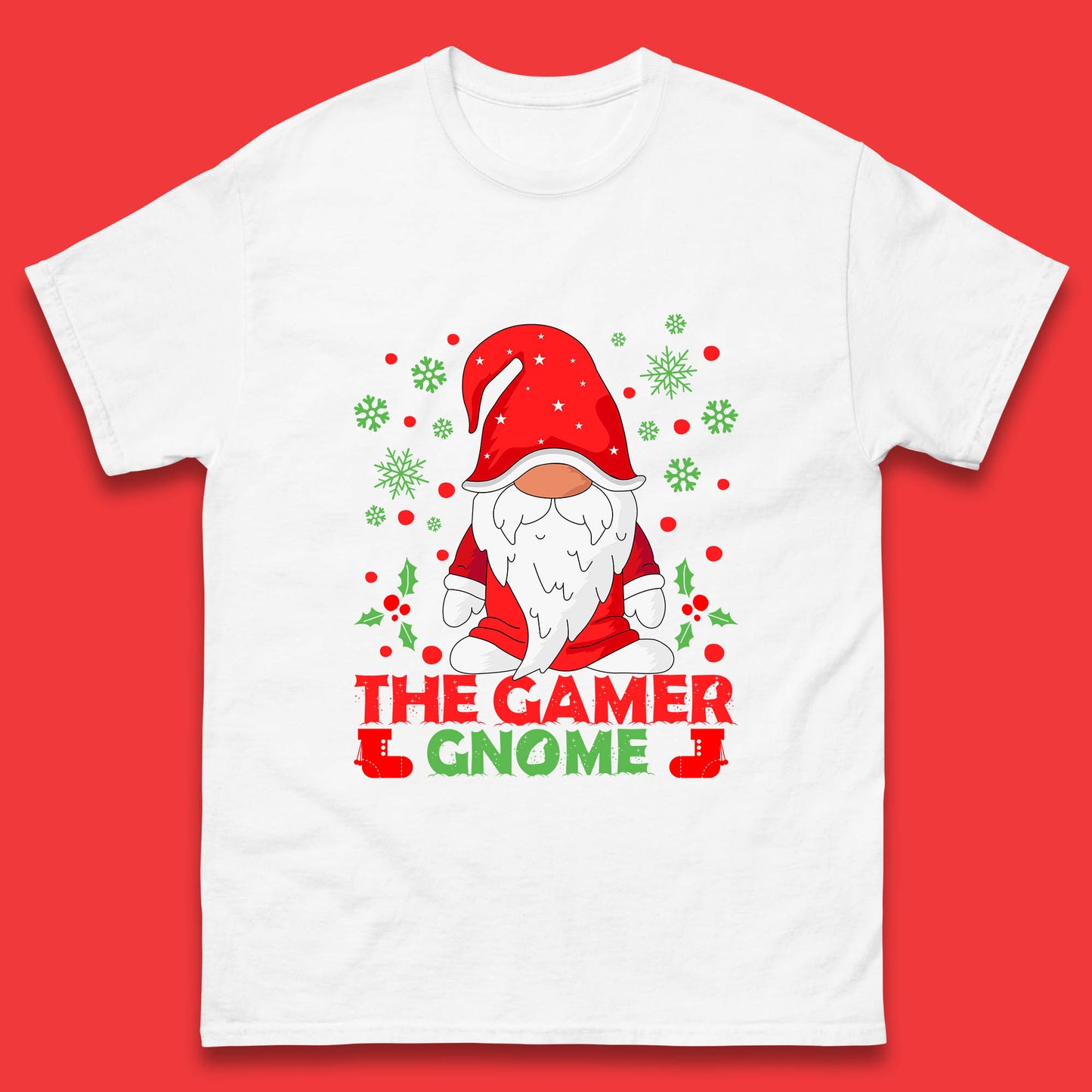 the gamer gnome christmas t shirt