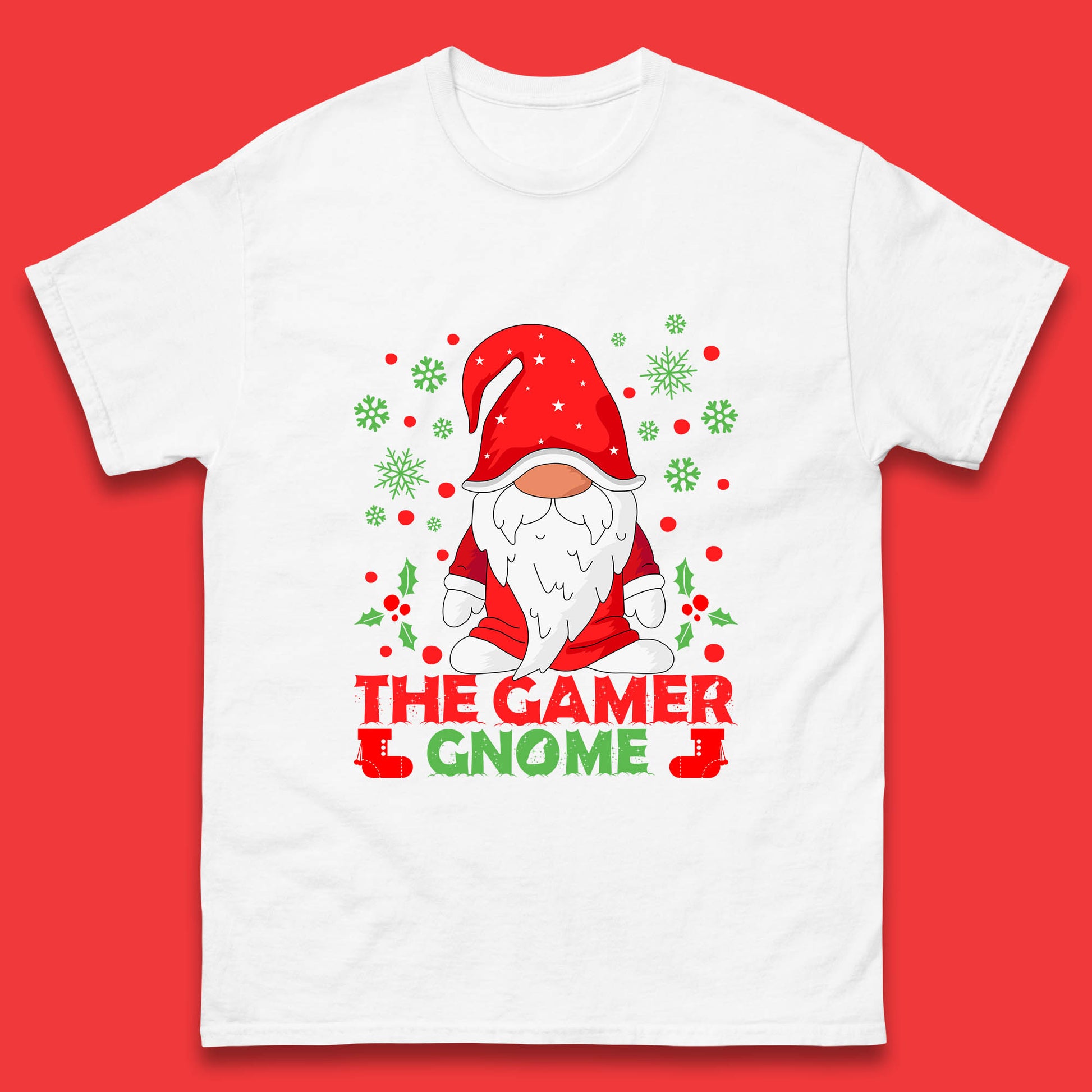 the gamer gnome christmas t shirt