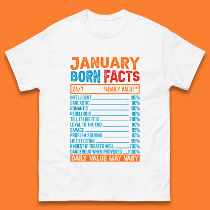 January Born Facts Mens T-Shirt