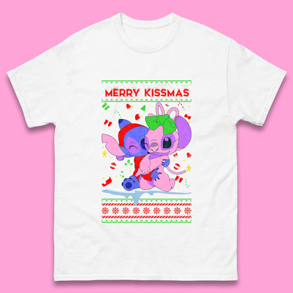 merry kissmas disney stitch and angel t shirt