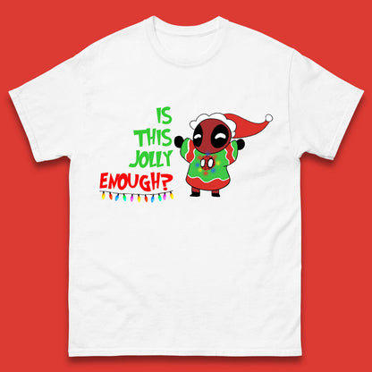 Jolly Enough Deadpool Christmas Mens T-Shirt