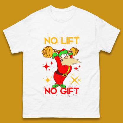 santa workout christmas t shirt