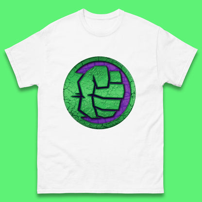 Marvels Avengers The Incredible Hulk Smash Fist Circle Logo Hulk Giant Man Hulk Superhero Movies Mens Tee Top