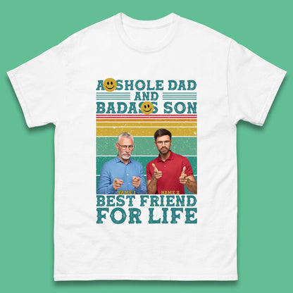 Personalised Asshole Dad And Badass Son Mens T-Shirt