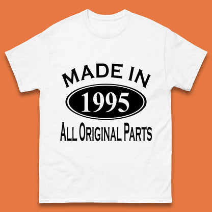 Made In 1995 All Original Parts Vintage Retro 28th Birthday Funny 28 Years Old Birthday Gift Mens Tee Top