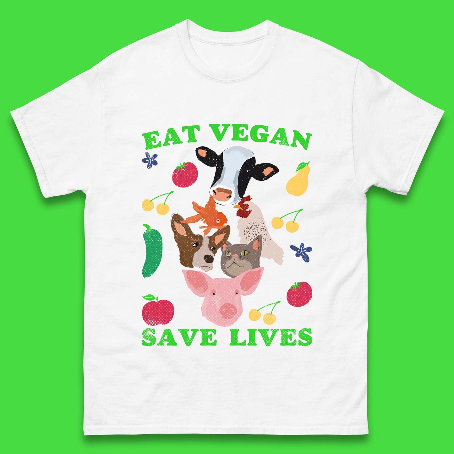 Eat Vegan Save Lives Mens T-Shirt