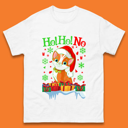 ho ho no christmas cat t shirt