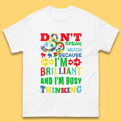 Autism Busy Thinking Mens T-Shirt