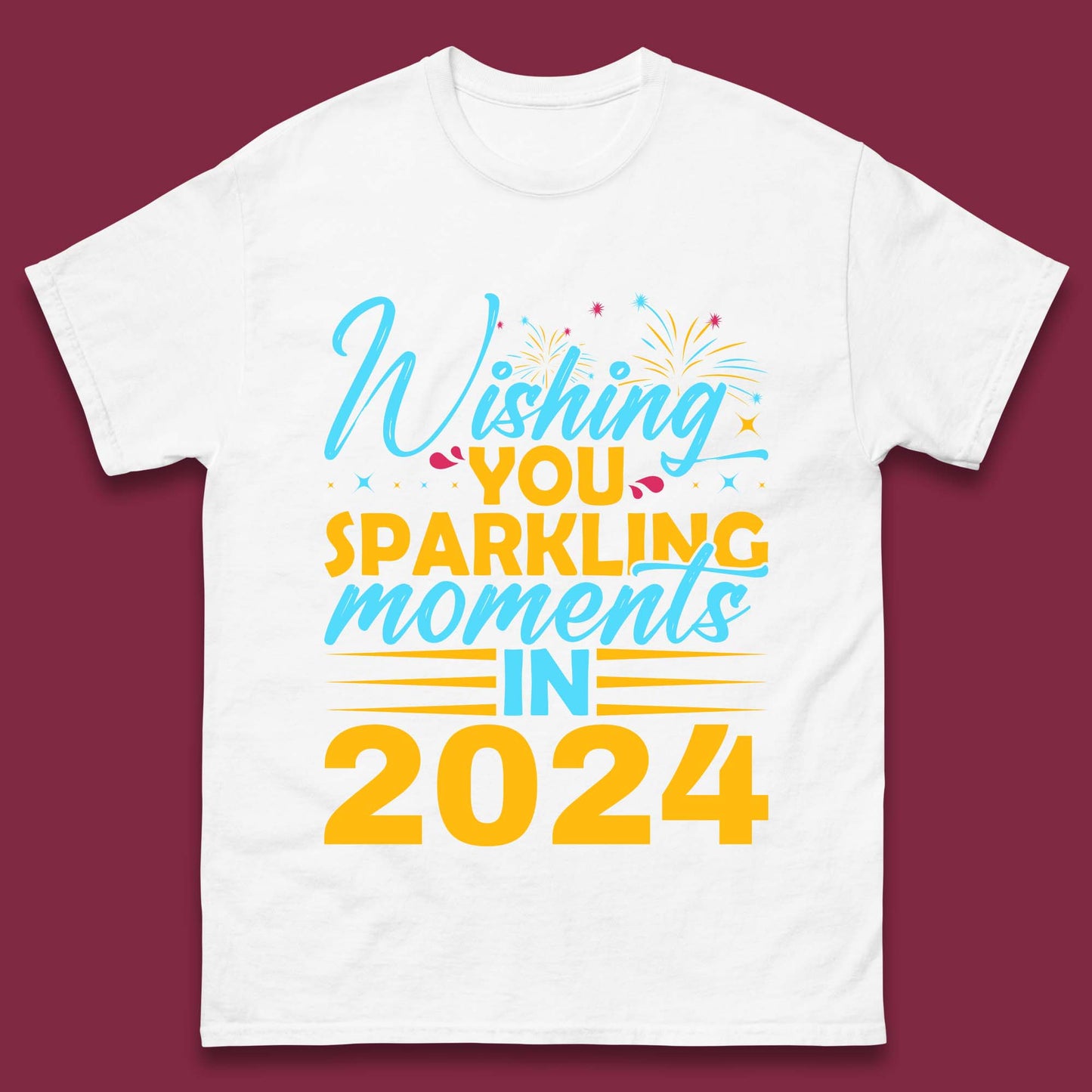 Wishing You Sparkling Moments in 2024 Mens T-Shirt