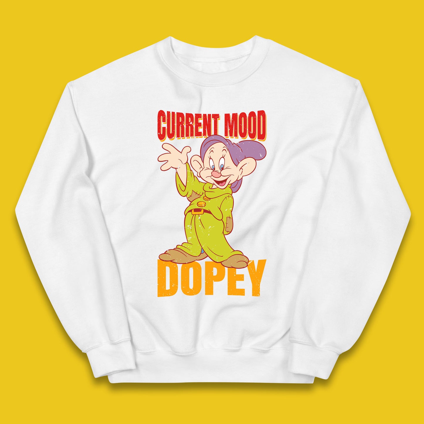 Disney Seven Dwarfs Current Mood Grumpy Bashful Sleepy Doc Dopey Sneezy Happy 7 Dwarfs Matching Disneyland Vacation Kids Jumper