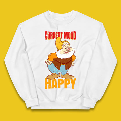 Disney Seven Dwarfs Current Mood Grumpy Bashful Sleepy Doc Dopey Sneezy Happy 7 Dwarfs Matching Disneyland Vacation Kids Jumper