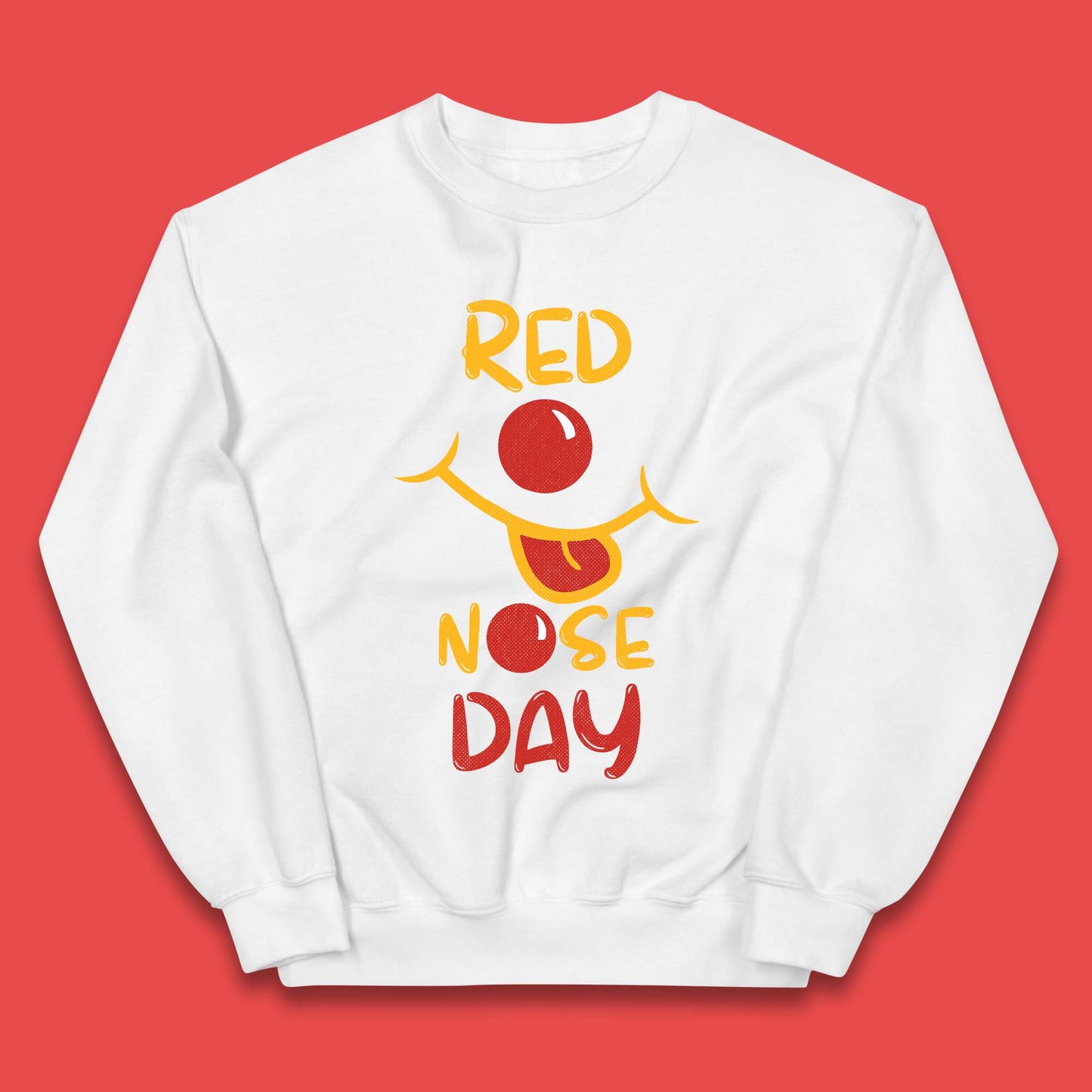 Red Nose Day Smiley Face Kids Jumper