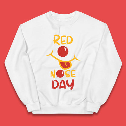 Red Nose Day Smiley Face Kids Jumper