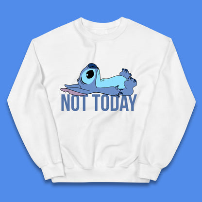 Lazzy Disney Ohana Not Today Laying Ohana Lilo & Stitich Disneyland Cartoon Character Walt Disney Kids Jumper