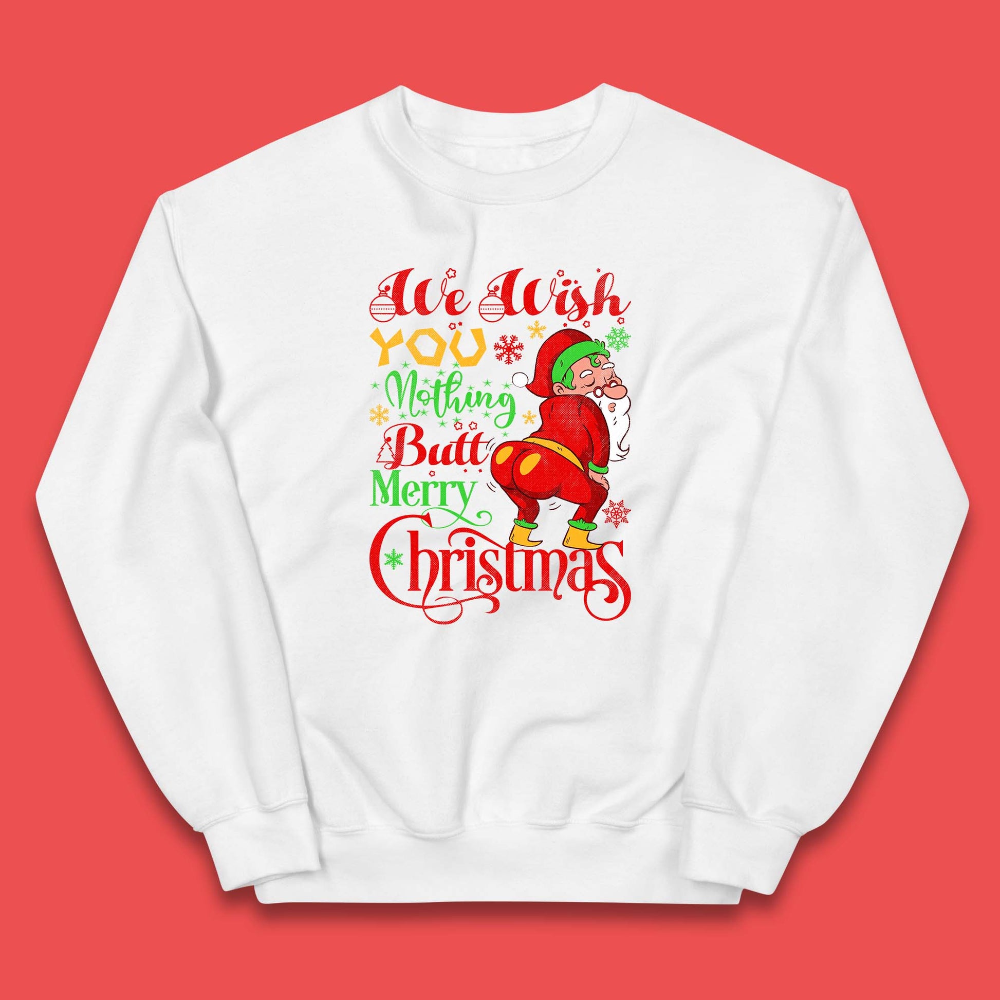 naughty santa christmas kids jumper