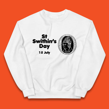 St. Swithin's Day 15 July Saint Swithun's Day Weather Folklore Kids Jumper