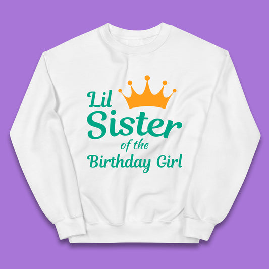 Lil Sister Of The Birthday Girl Kids Jumper