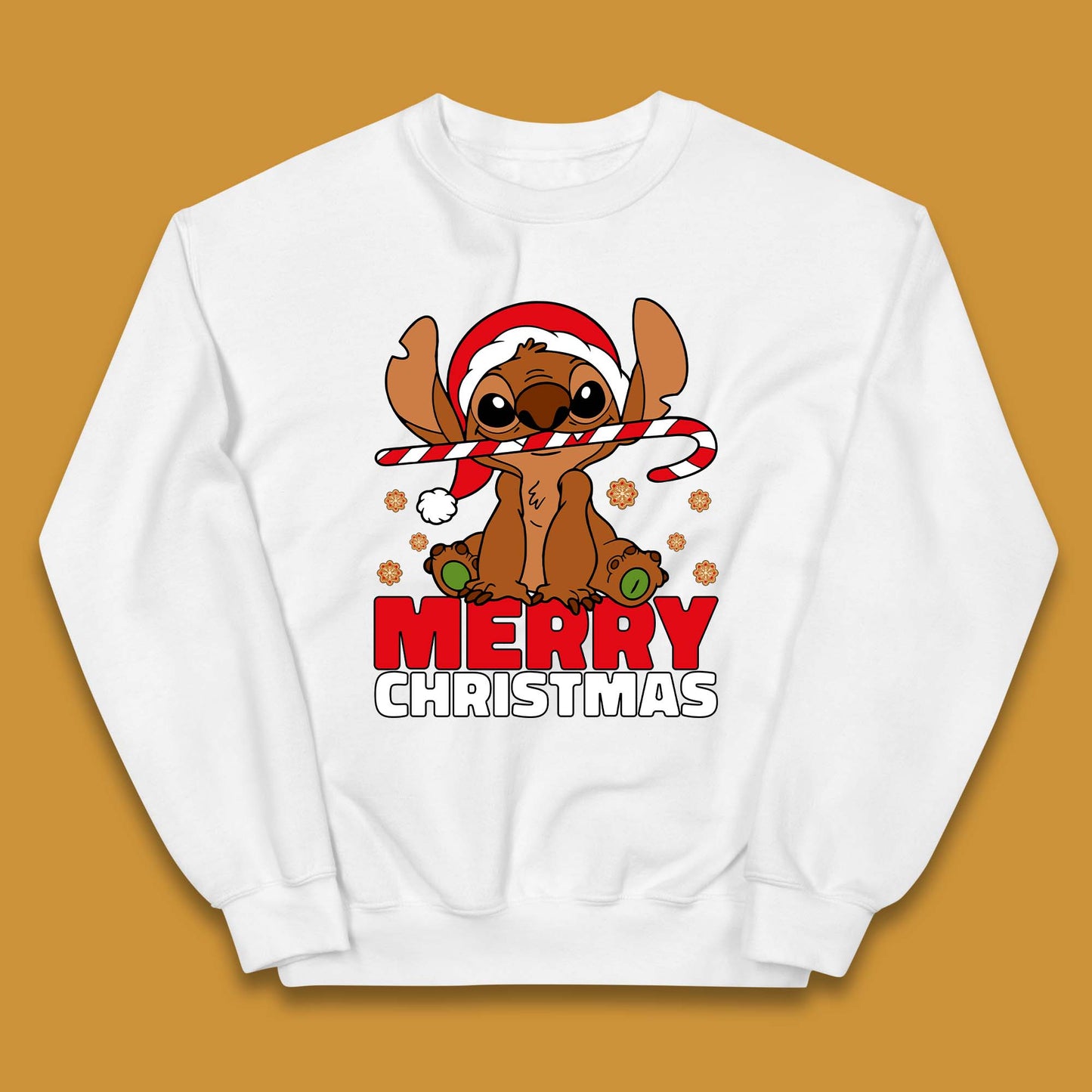 Gingerbread Stitch Christmas Kids Jumper