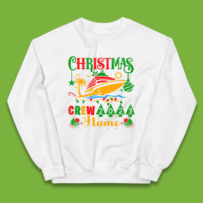 Personalised Cruise Crew Christmas Kids Jumper