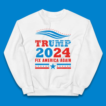 Trump 2024 Fix America Again Kids Jumper