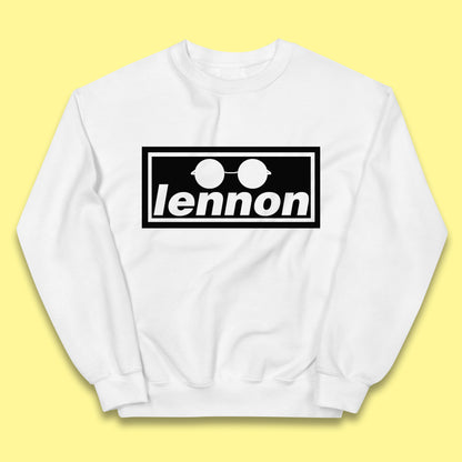 Lennon British Beatles Band John Lennon Singer Songwriter Musician Lennon Glasses Kids Jumper