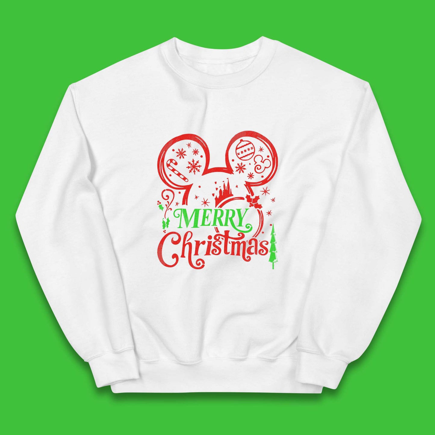 mickey mouse head christmas jumper