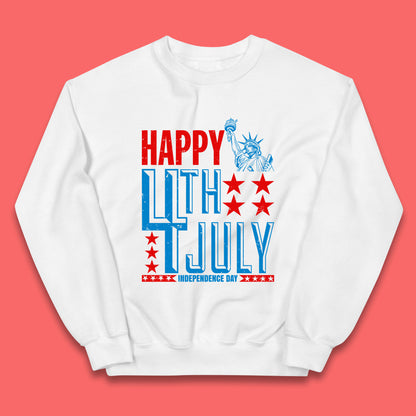 Happy 4th Of July Independence Day Statue Of Liberty Patriotic Celebration Kids Jumper