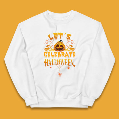 Let's Celebrate Halloween Horror Evil Pumpkin Scary Spooky Kids Jumper