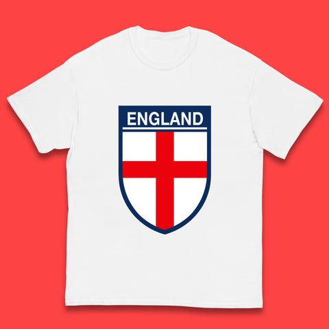 Flag of England Shield Printed Children's T-Shirt