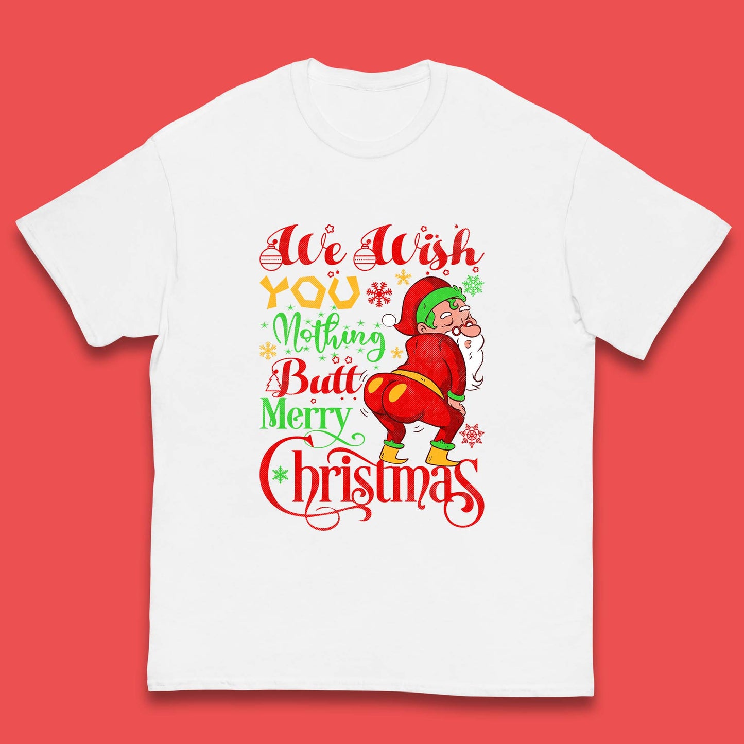 naughty santa christmas kids t shirt