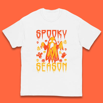 Spooky Season Halloween Ugly Scary Boo Ghost Halloween Vibes Kids T Shirt