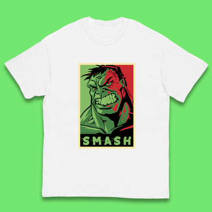 Marvels Avengers The Incredible Hulk Angry Face Smash Hulk Giant Man Hulk Superhero Movie Character Kids T Shirt