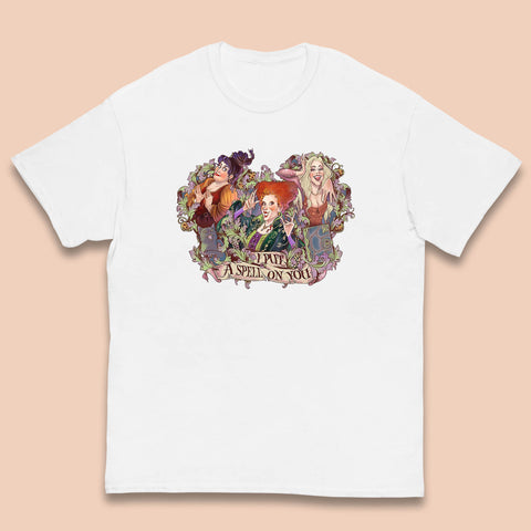 I Putt A Spell On You Halloween Sanderson Sisters Hocus Pocus Vintage Witches Kids T Shirt