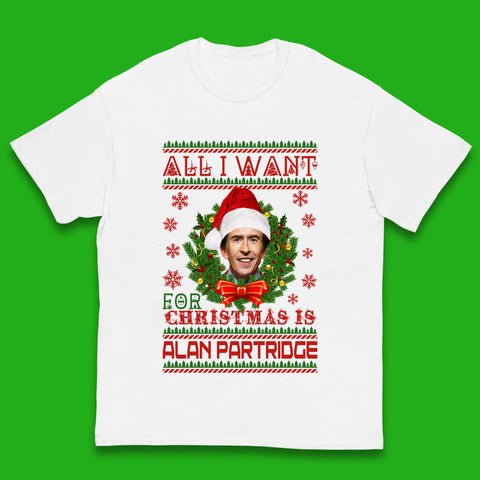 Want Alan Partridge For Christmas Kids T-Shirt