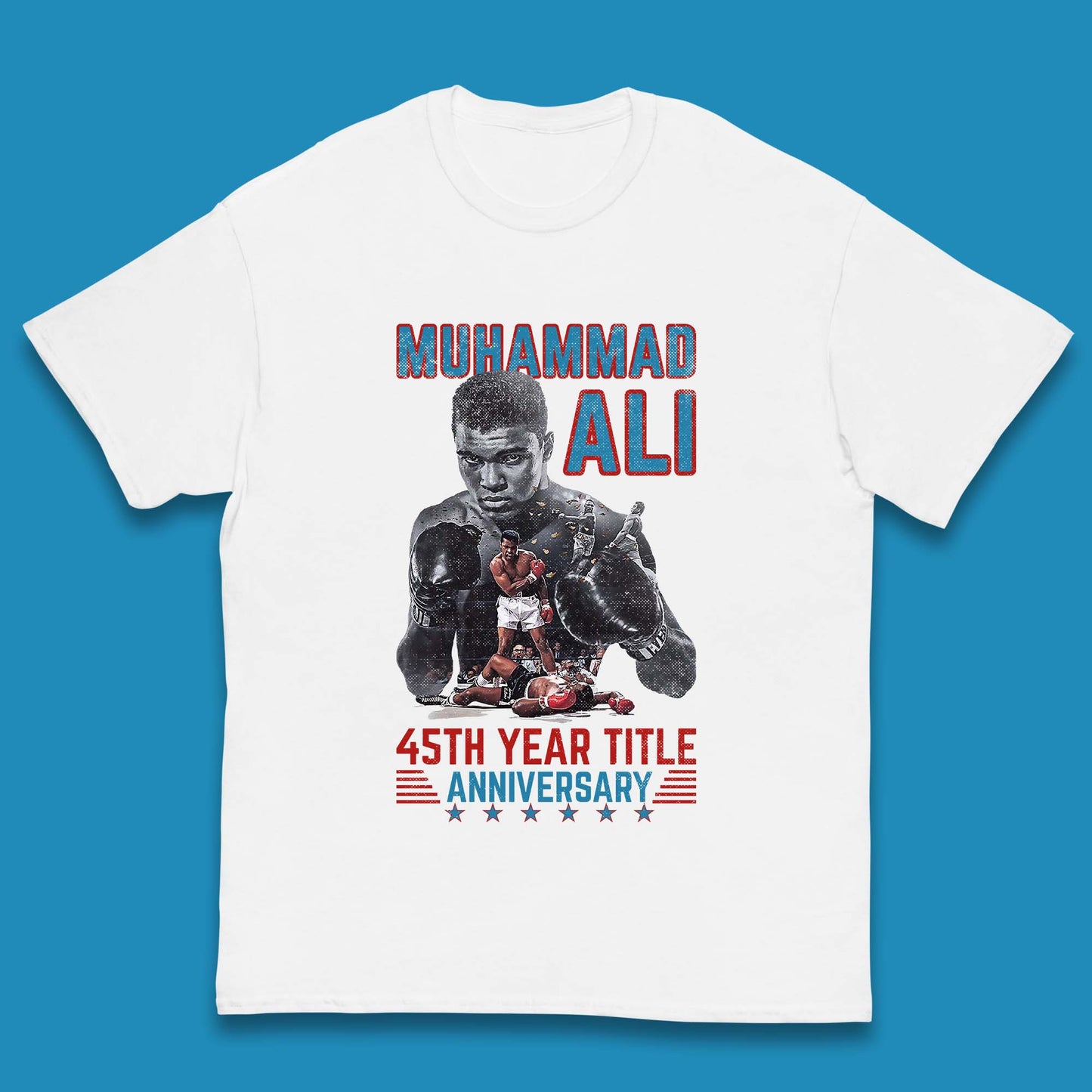 Muhammad Ali 45th Year Title Anniversary American Heavyweight Boxer World Boxing Champion Kids T Shirt