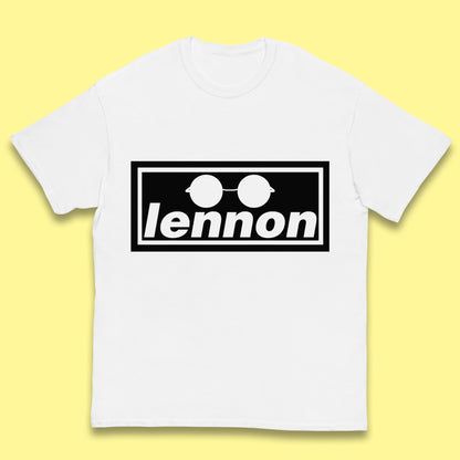 Lennon British Beatles Band John Lennon Singer Songwriter Musician Lennon Glasses Kids T Shirt