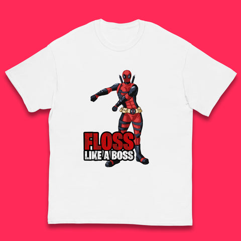 Floss Lika A Boss Deadpool Floss Floss Dance Deadpool Fictional Character Superhero Comic Book Character Floss Dancing Deadpool Marvel Comics Kids T Shirt