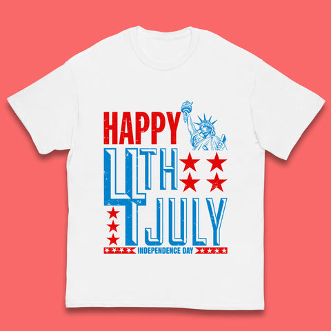 Happy 4th Of July Independence Day Statue Of Liberty Patriotic Celebration Kids T Shirt