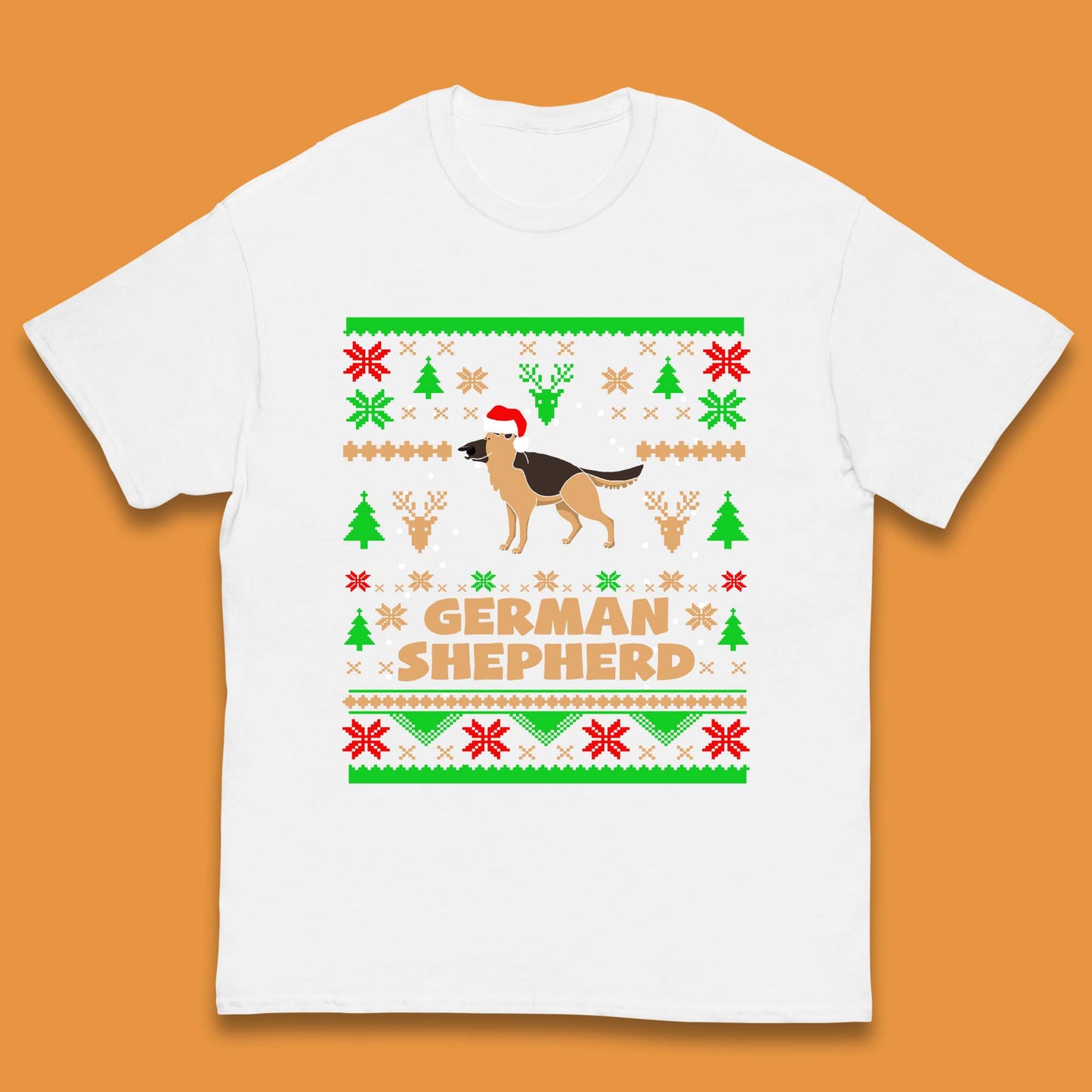 German Shepherd Dog Christmas Kids T-Shirt